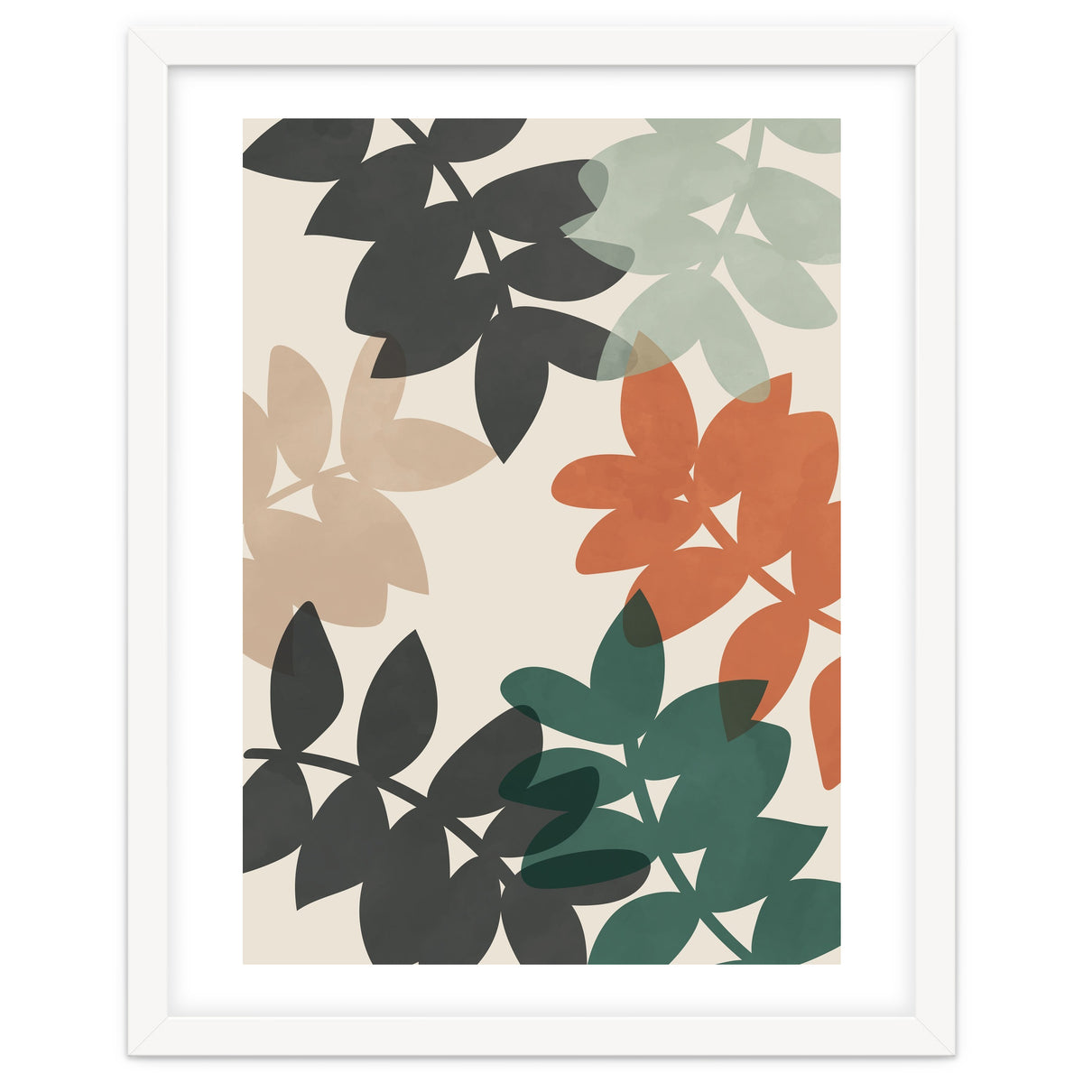 Abstract Colorful Leaves