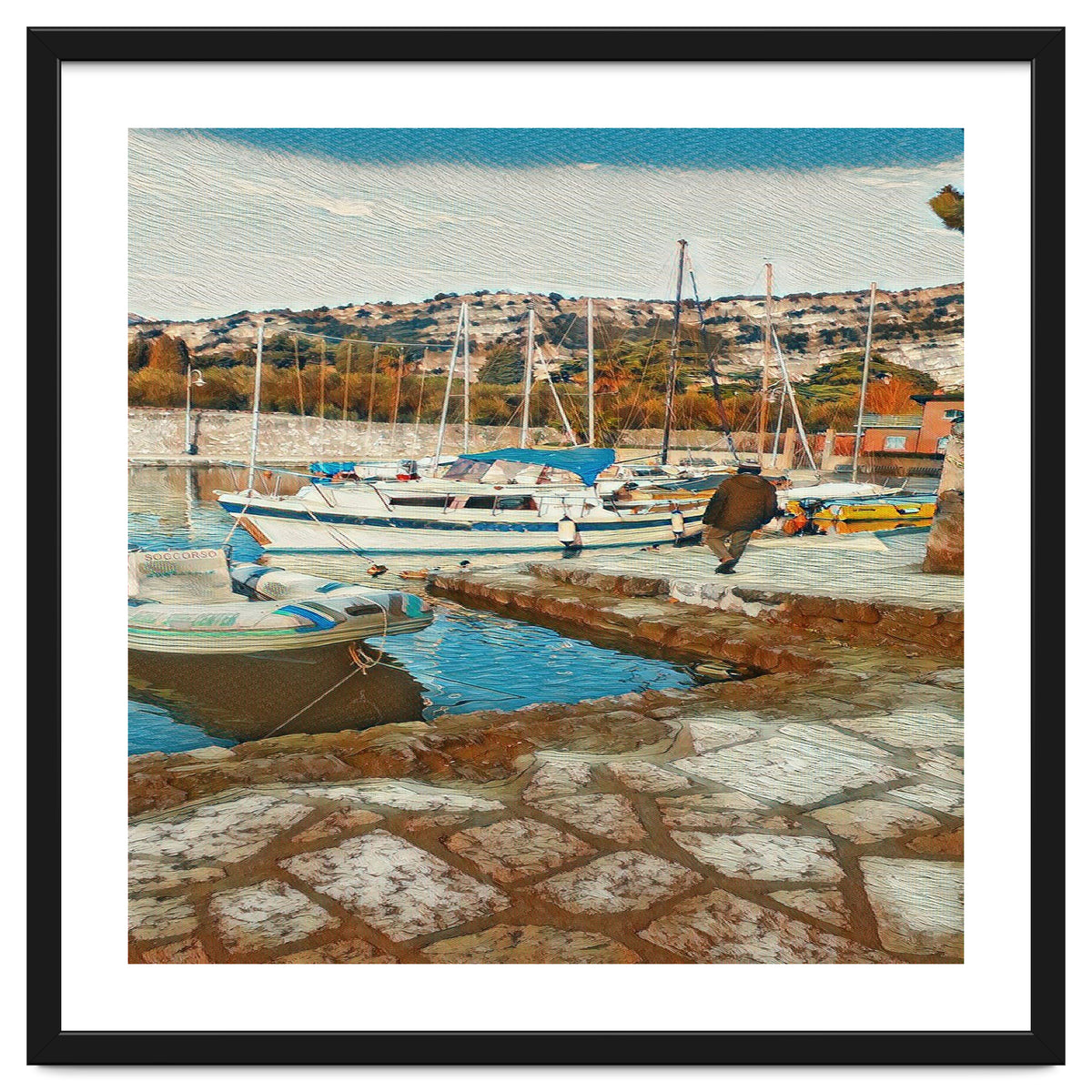 Alone on Gardasee, Italy.