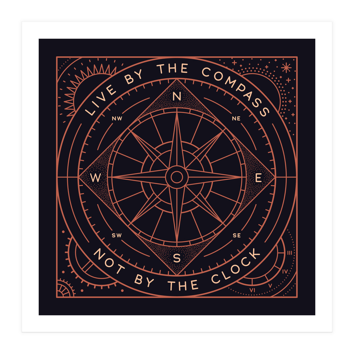 Live By The Compass (Print Only)