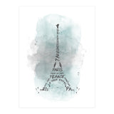 Watercolor Art Eiffel Tower | turquoise (Print Only) thumbnail