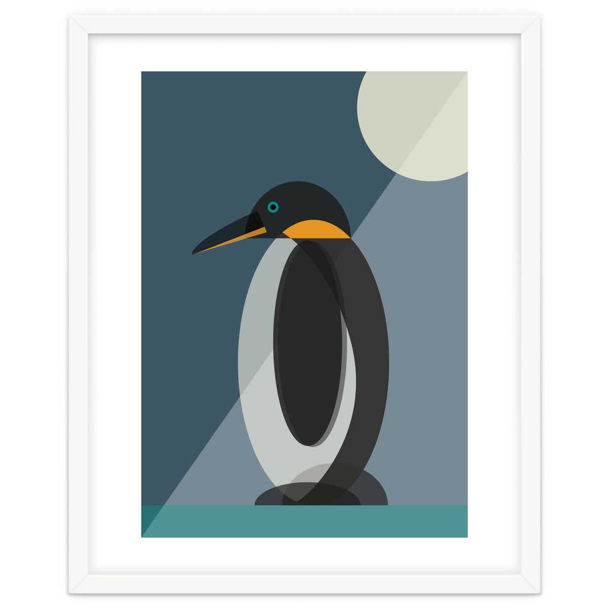Mid Century Geometric Penguin