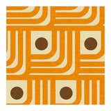 70s Curve Lines Orange Brown  (Print Only) thumbnail