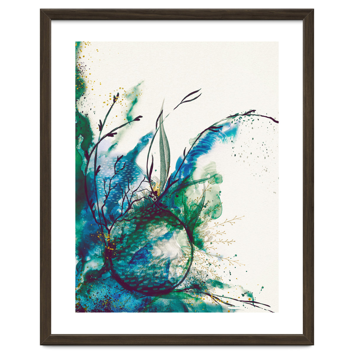 Abstract Sea Watercolour