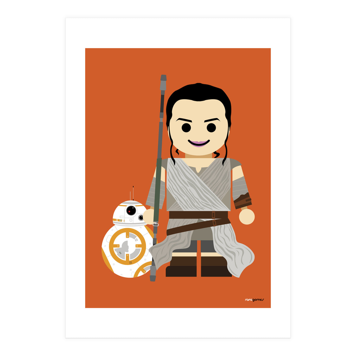 BB8 and Rey Toy (Print Only)