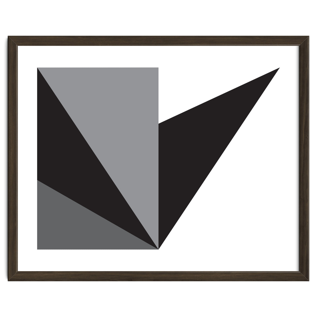 Geometric Shapes No. 76 - black, white & grey