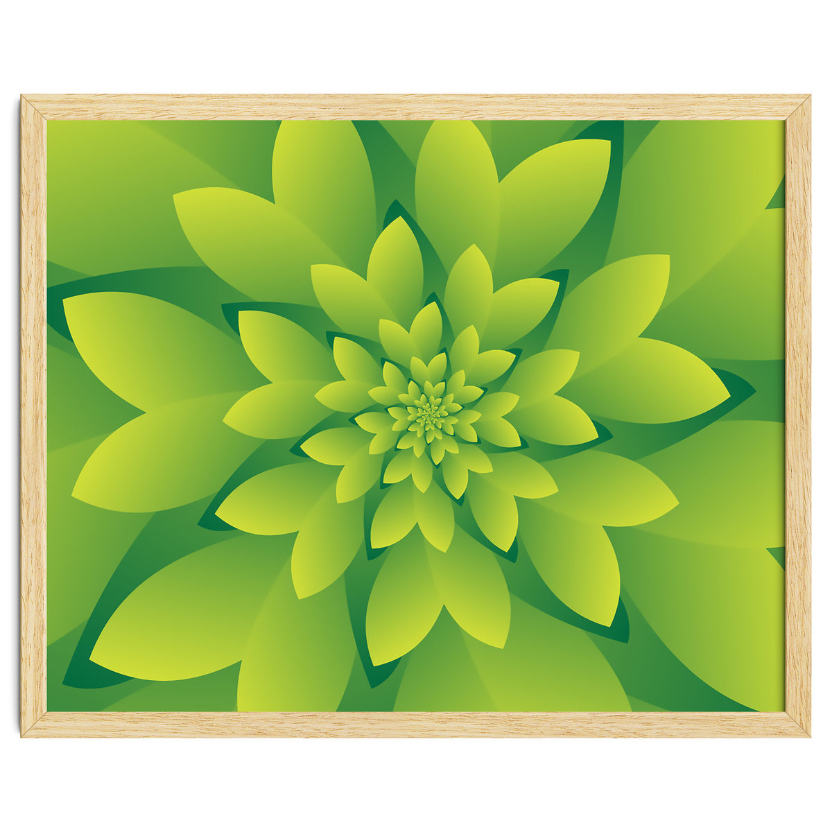 Abstract Green Floral Design 3D ART