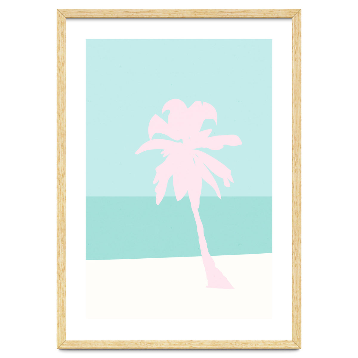 Minimal Palm Tree - Turquoise Coast