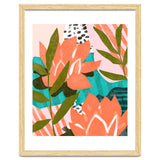 Forever in My Garden | Abstract Botanical Nature Plants Floral Painting | Quirky Modern Contemporary thumbnail