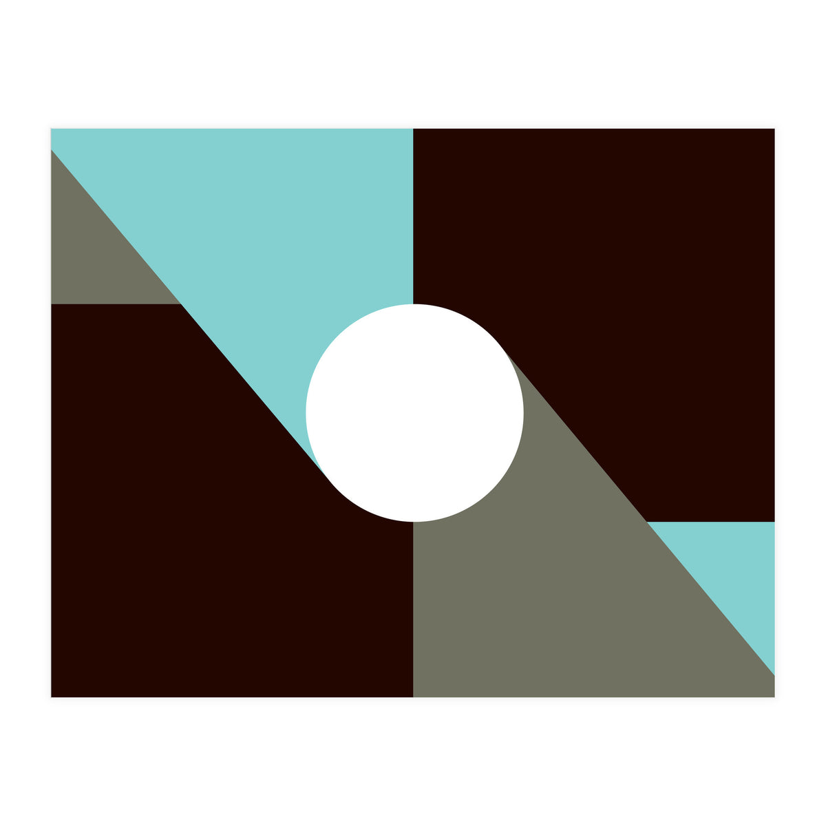 Geometric Shapes No. 29 - baby blue & grey (Print Only)