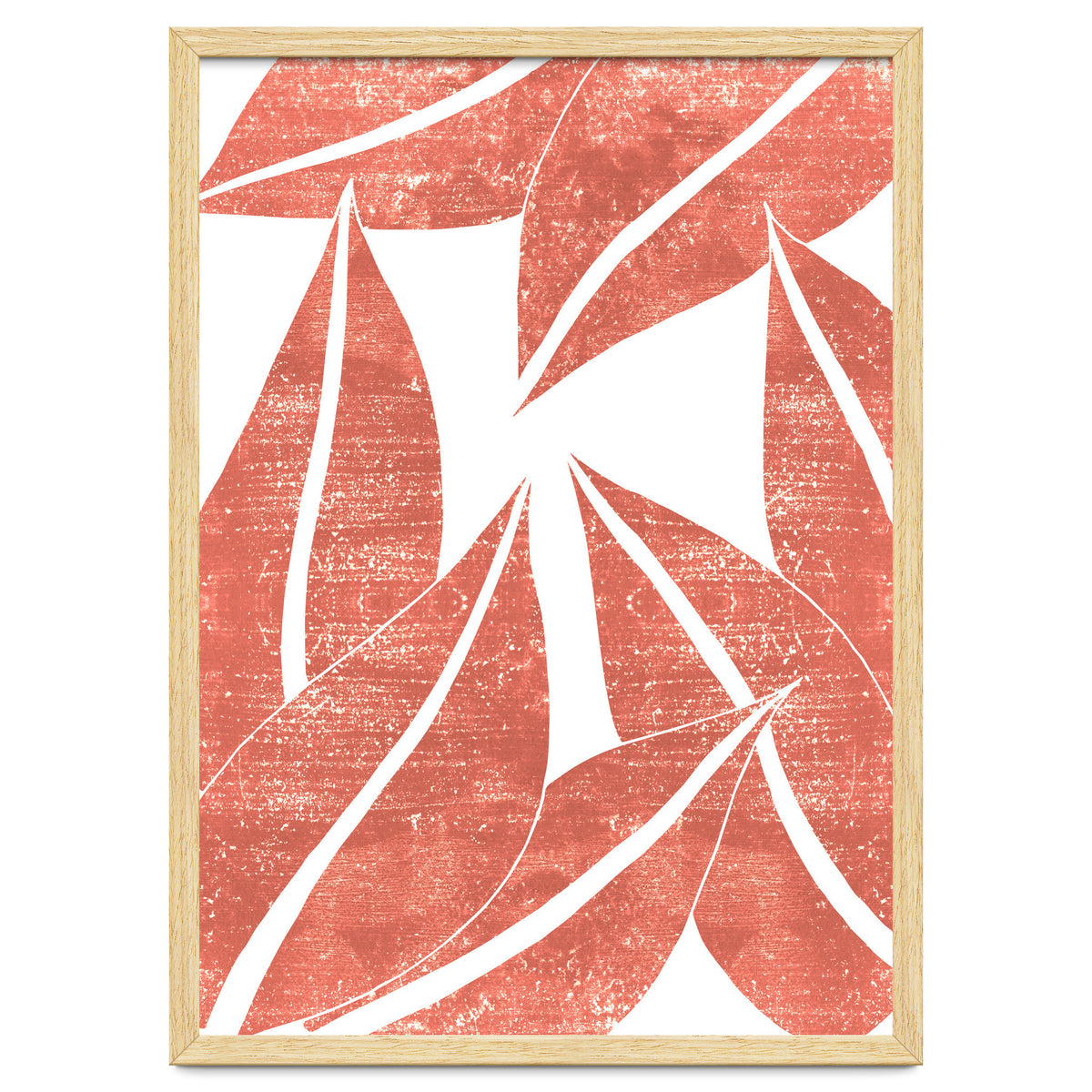 Abstract Terracotta Leaves 1 - Burnt Orange