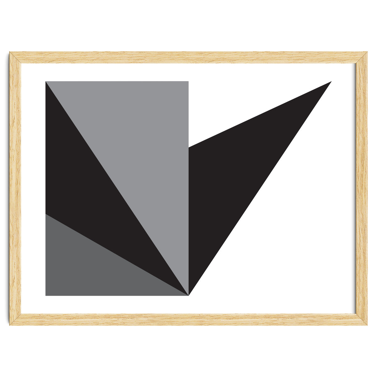 Geometric Shapes No. 76 - black, white & grey