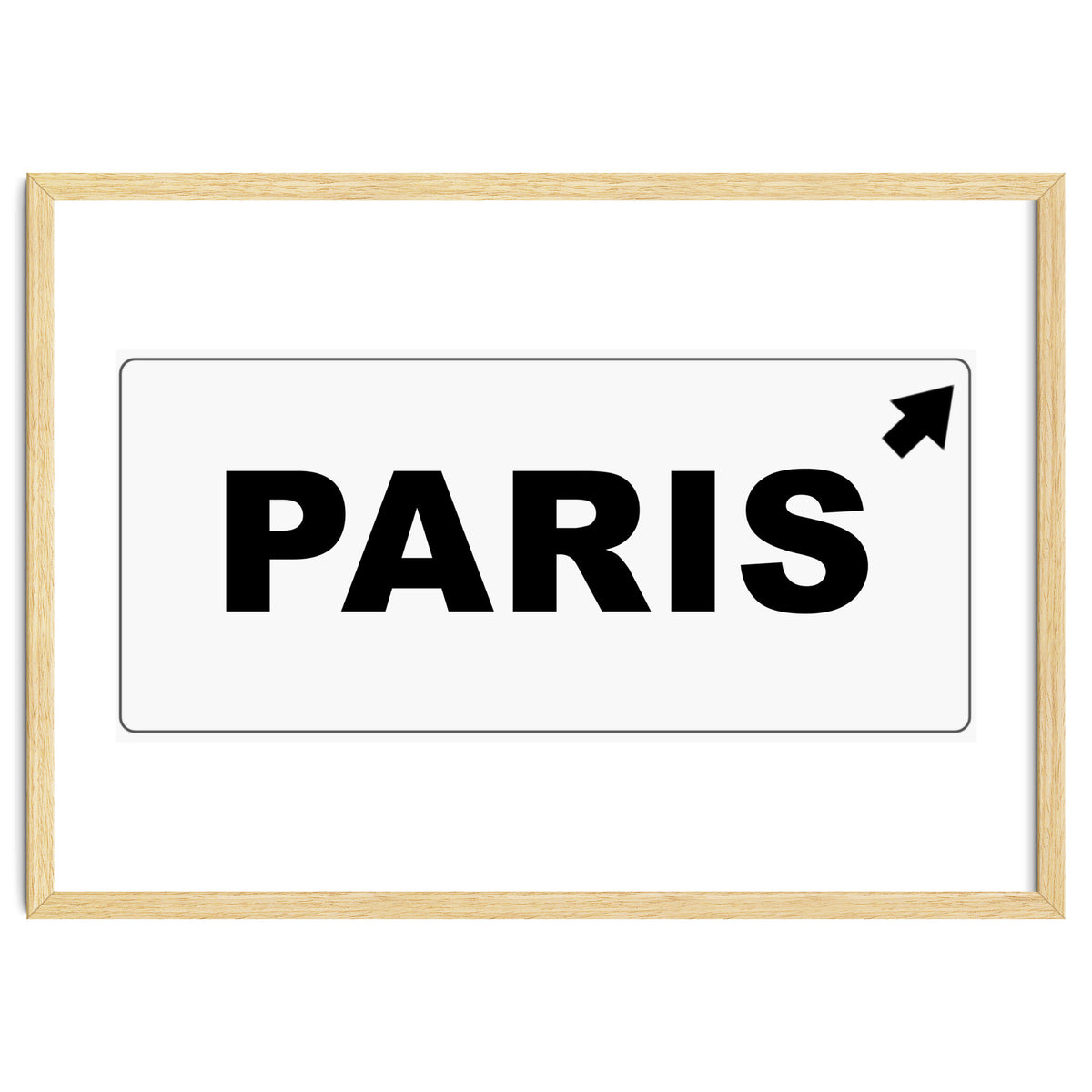Let`s go to Paris, France! white road sign