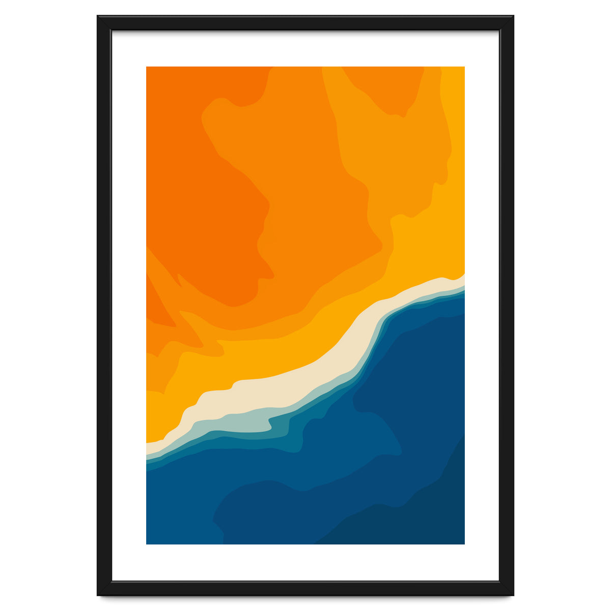 Seascape aerial view