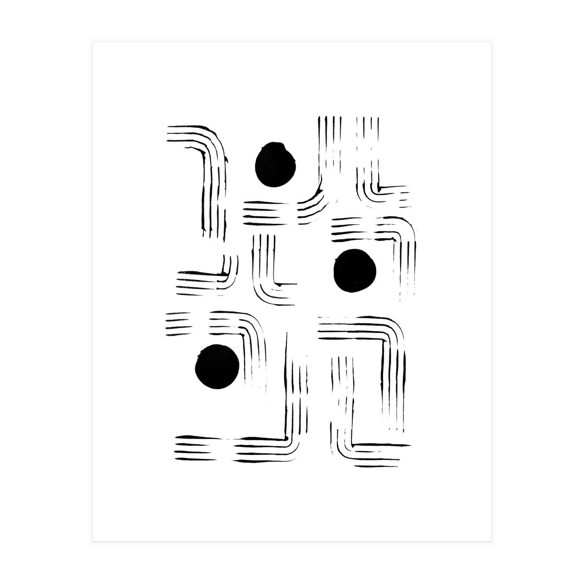 Mid-Century Modern Monochrome Print #1 (Print Only)