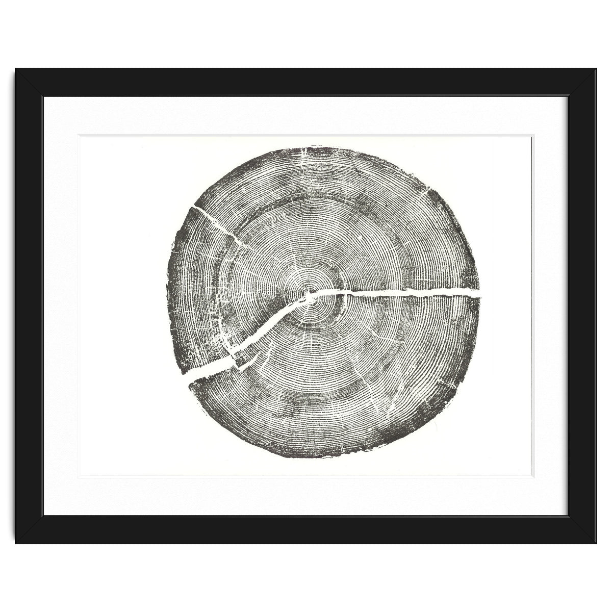 Rock Canyon, Tree Ring Print, Woodblock