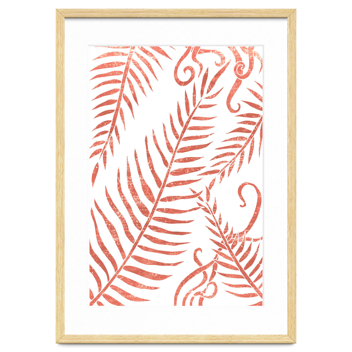 Abstract Terracotta Leaves 2 - Burnt Orange