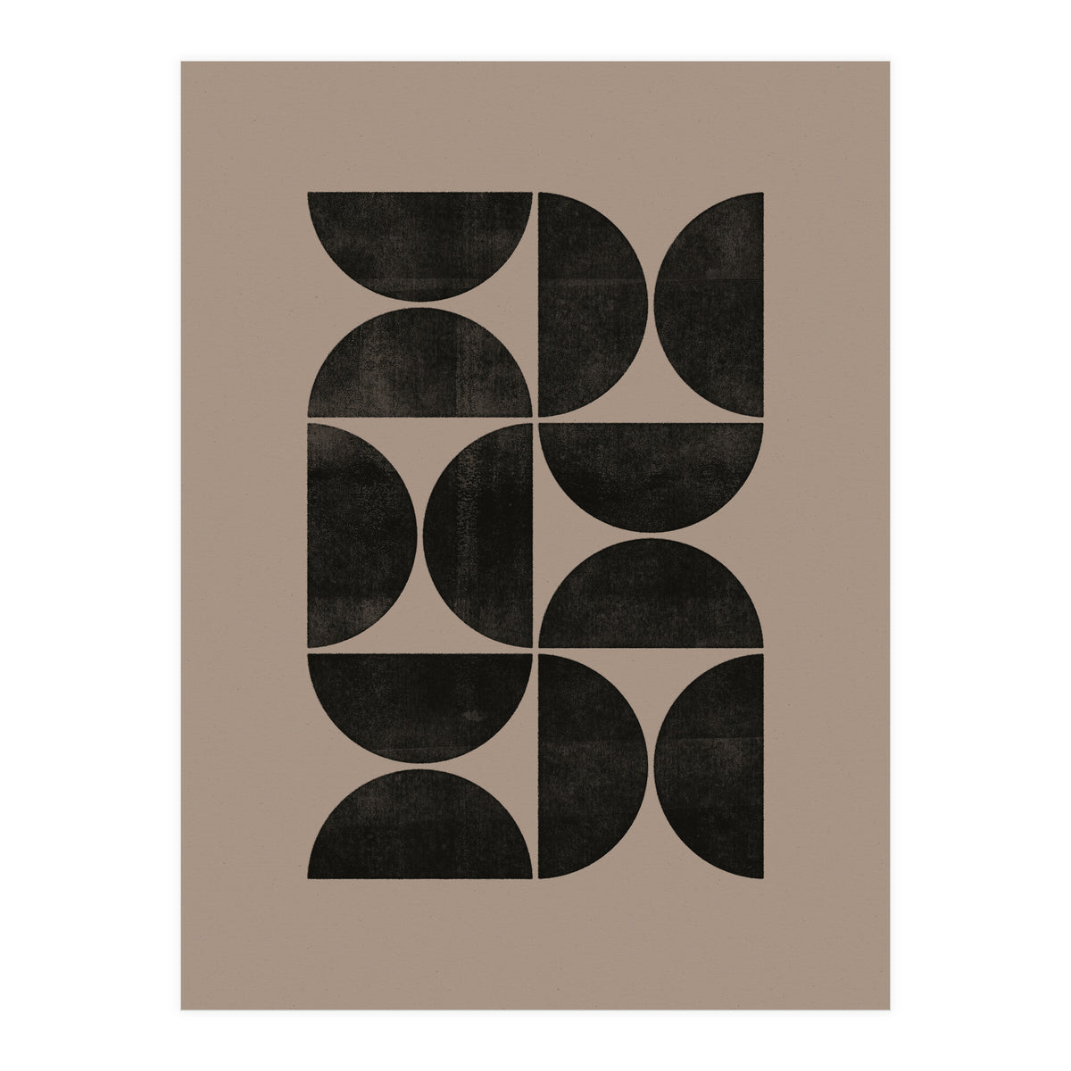 Mid-Century Modern No.24 - Woodblock Print (Print Only)