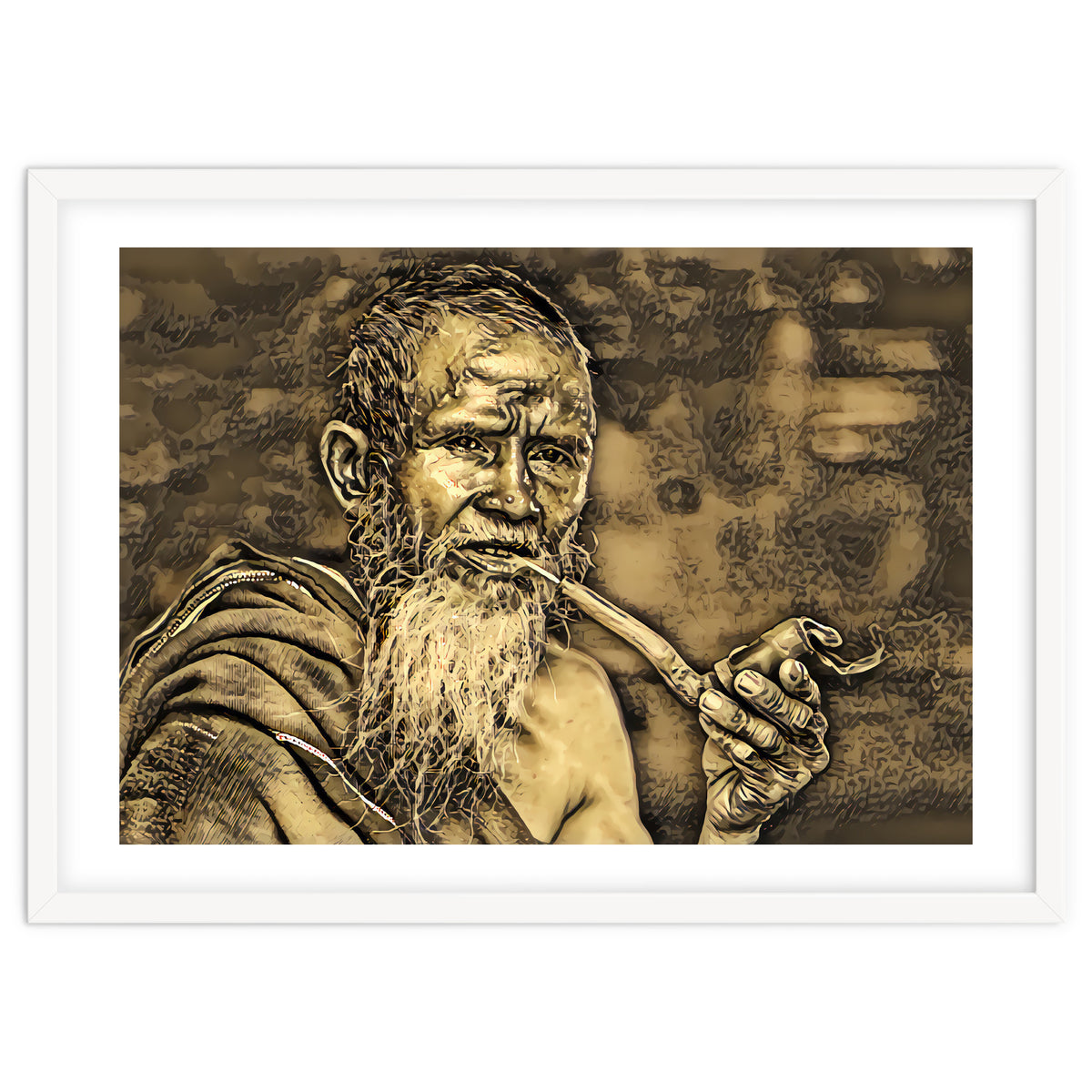 Old Man with Pipe