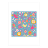 High Summer Flowers Teal (Print Only) thumbnail