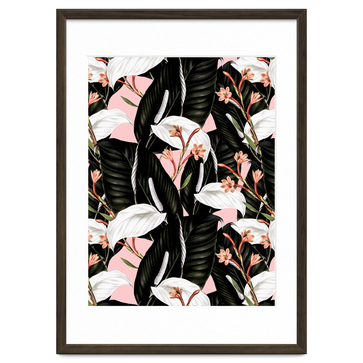 Flowery exotic botanical pink