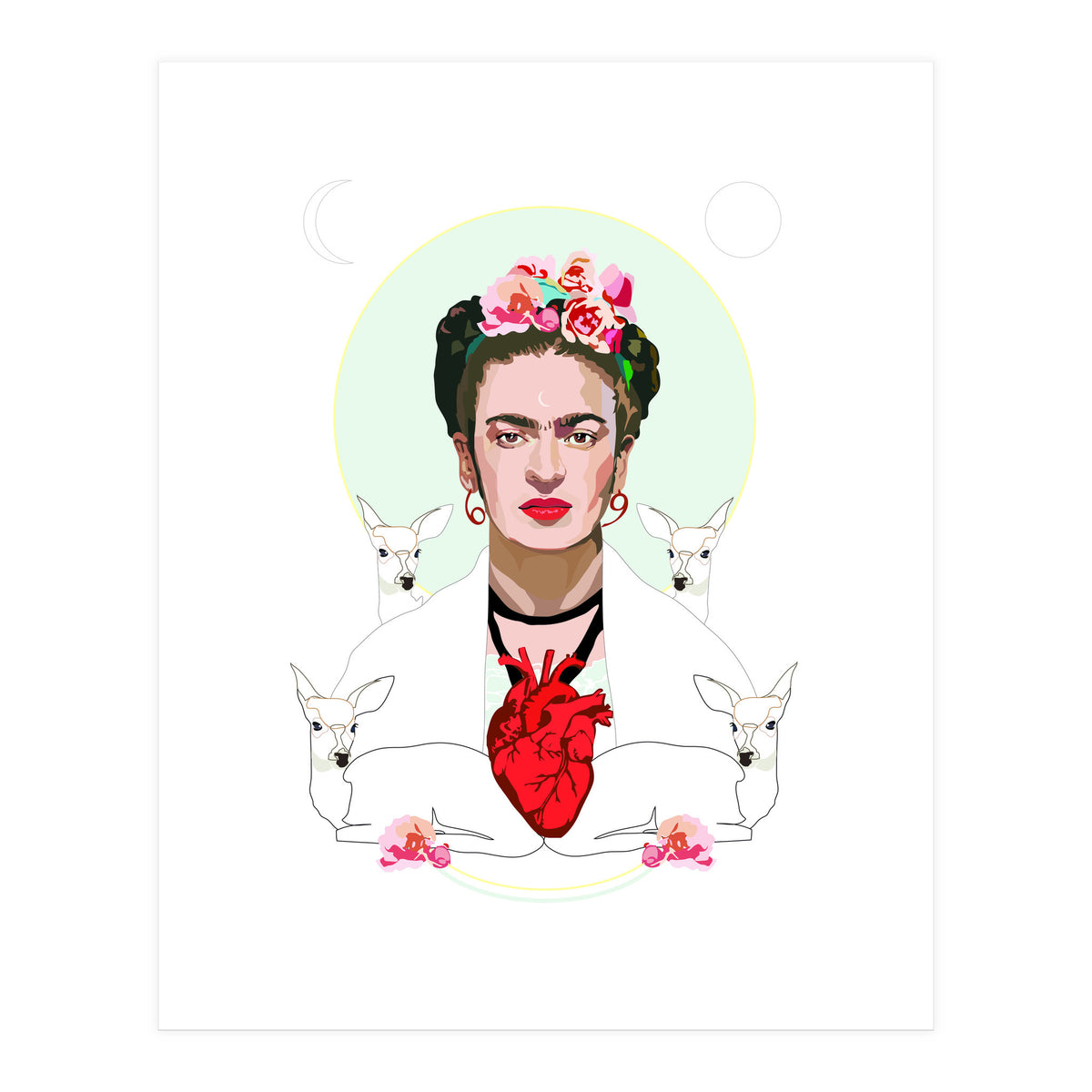 Frida Kahlo (light) (Print Only)