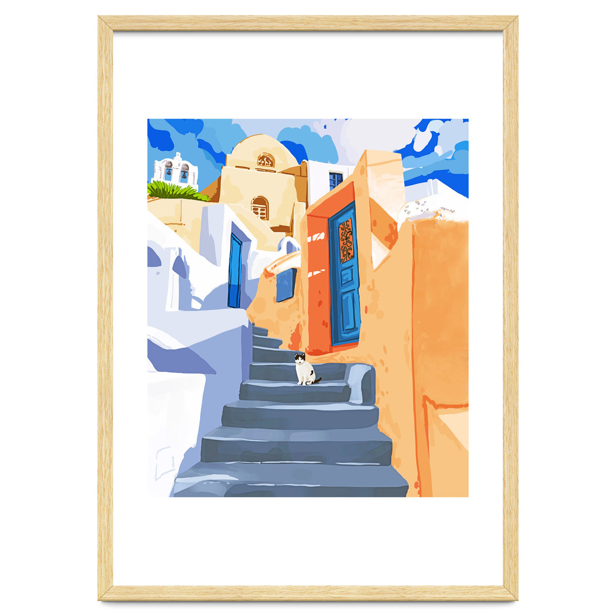 Cat in Greece, Architecture Tropical Exotic Travel