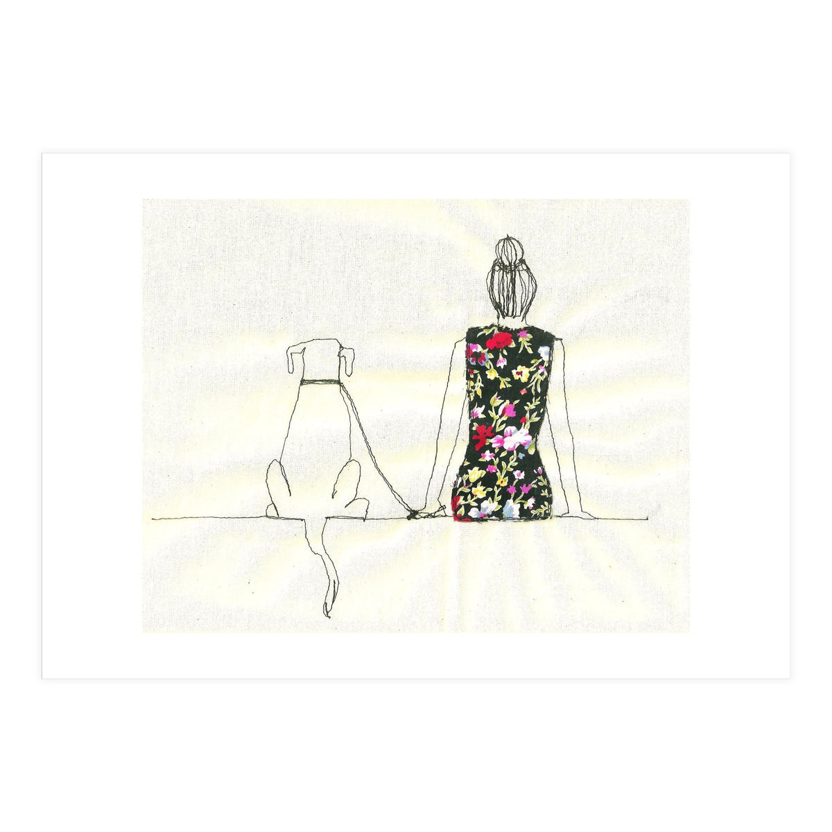Girl And Dog Print (Print Only)