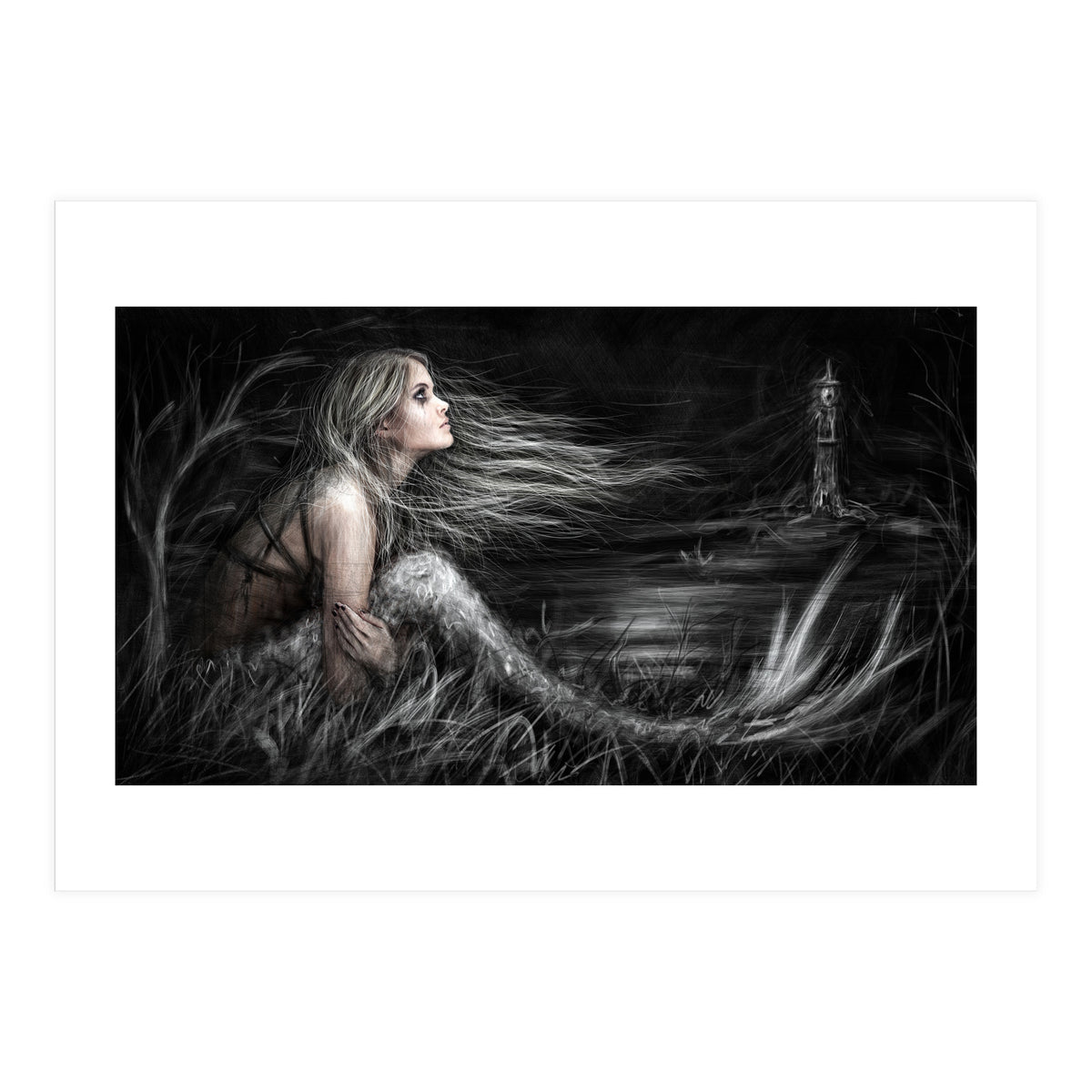 Mermaid At Midnight (Print Only)