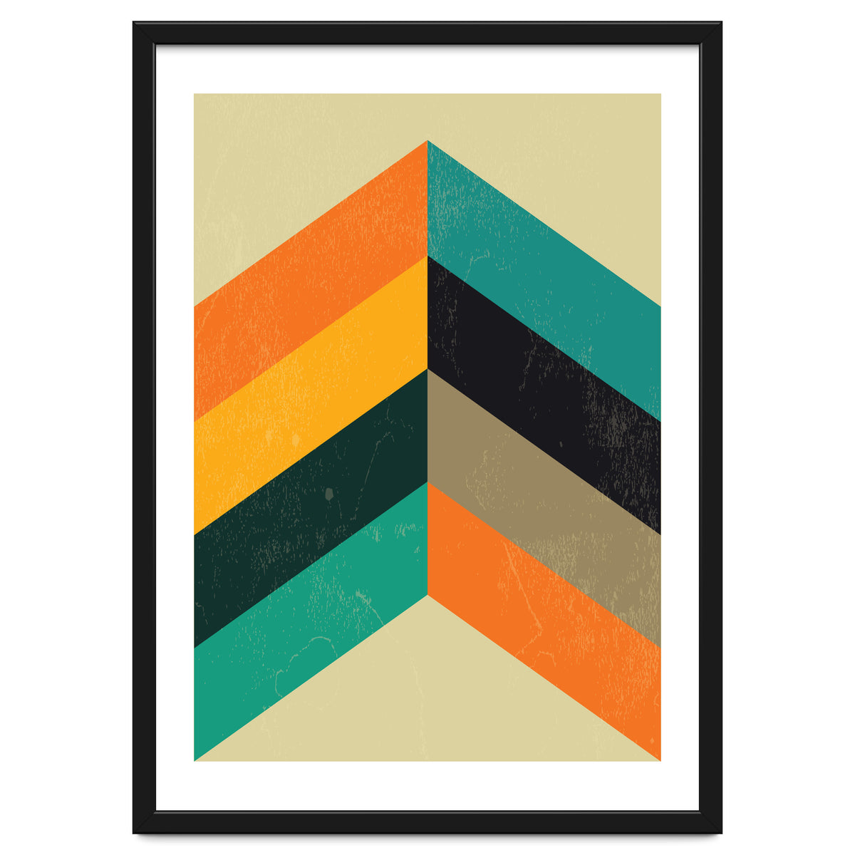 Mid Century Chevron Retro Pop Art
