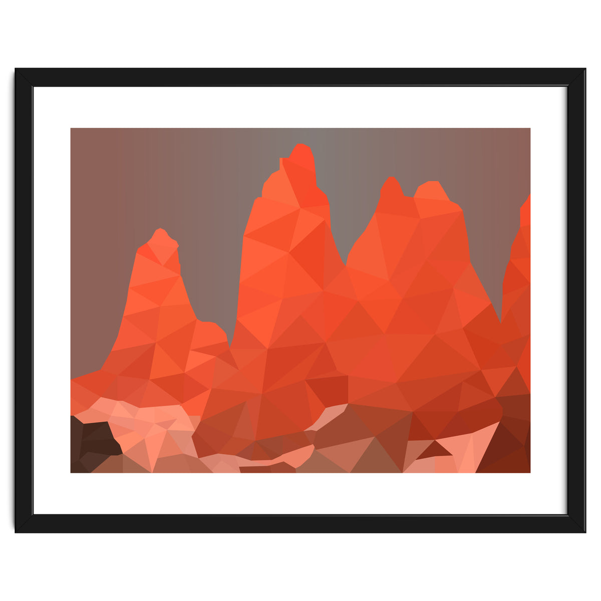 Torres Del Paine National Park Low Poly Art