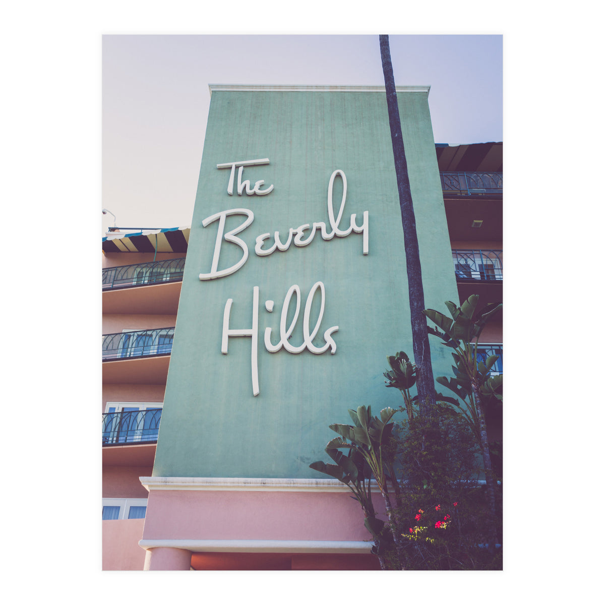 Beverly Hills deals Hotel Framed Photograph Art in Faux Bamboo Frame