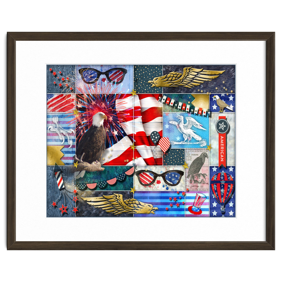 Americana Eagles Collage