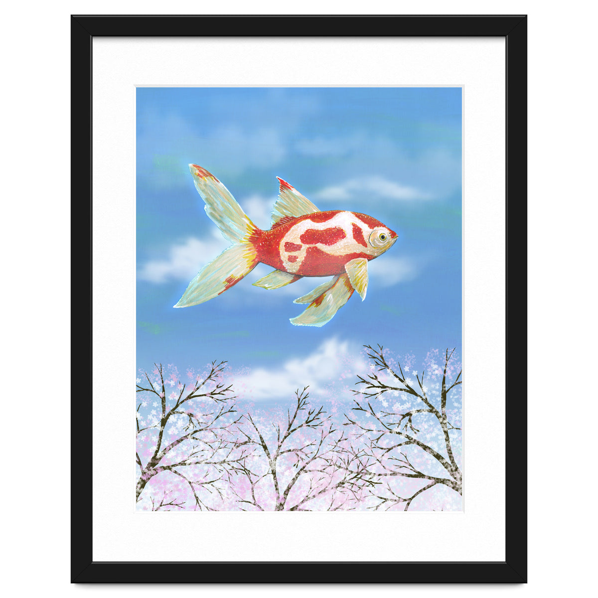Flying goldfish