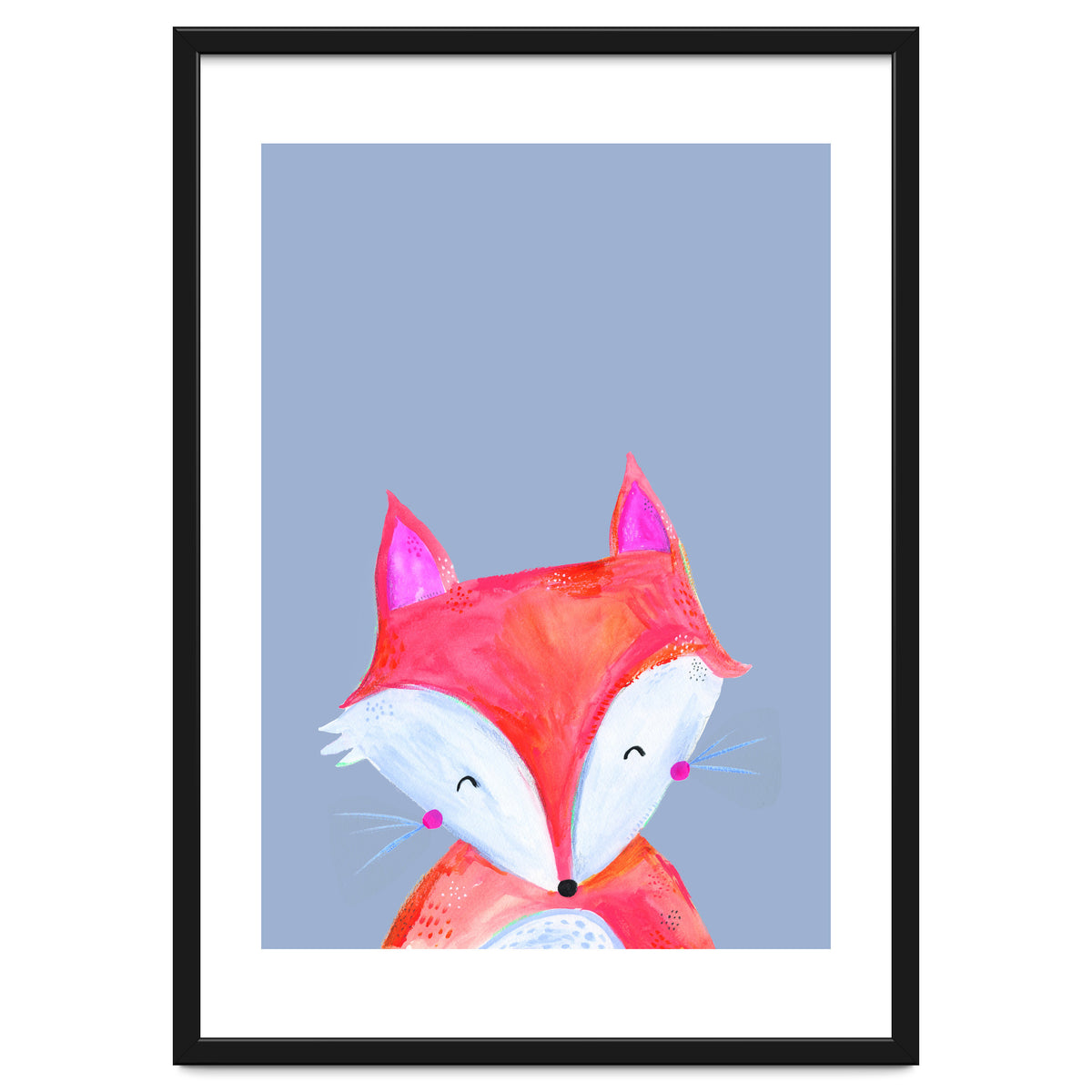 Woodland Fox On Grey