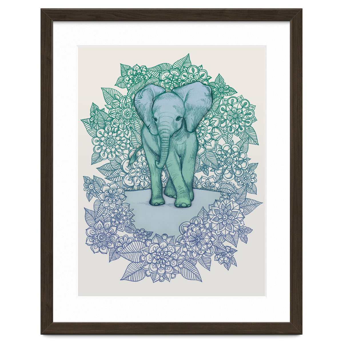 Emerald Elephant in the Lilac Evening