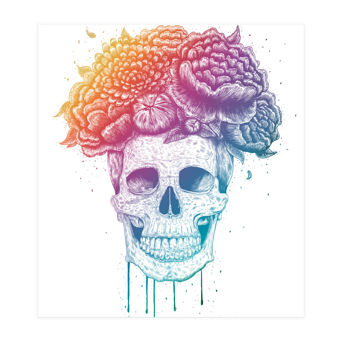 Colorful Skull (Print Only)