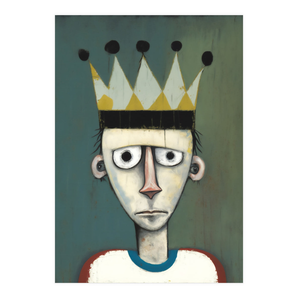 Footballer In A Crown (Print Only)