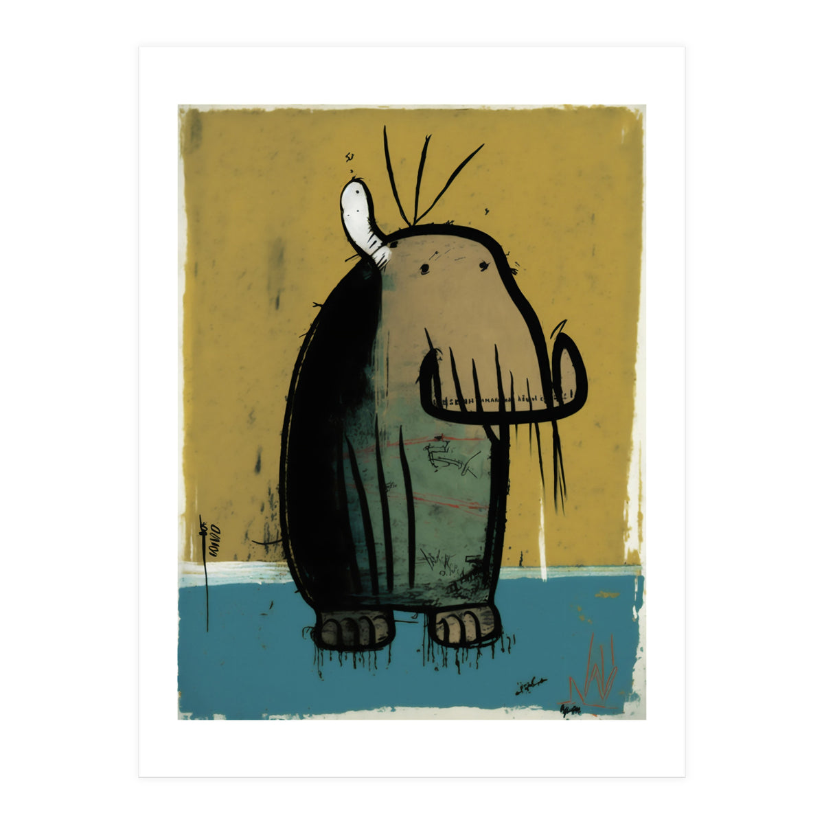 Walrus Expressionist Painting (Print Only)