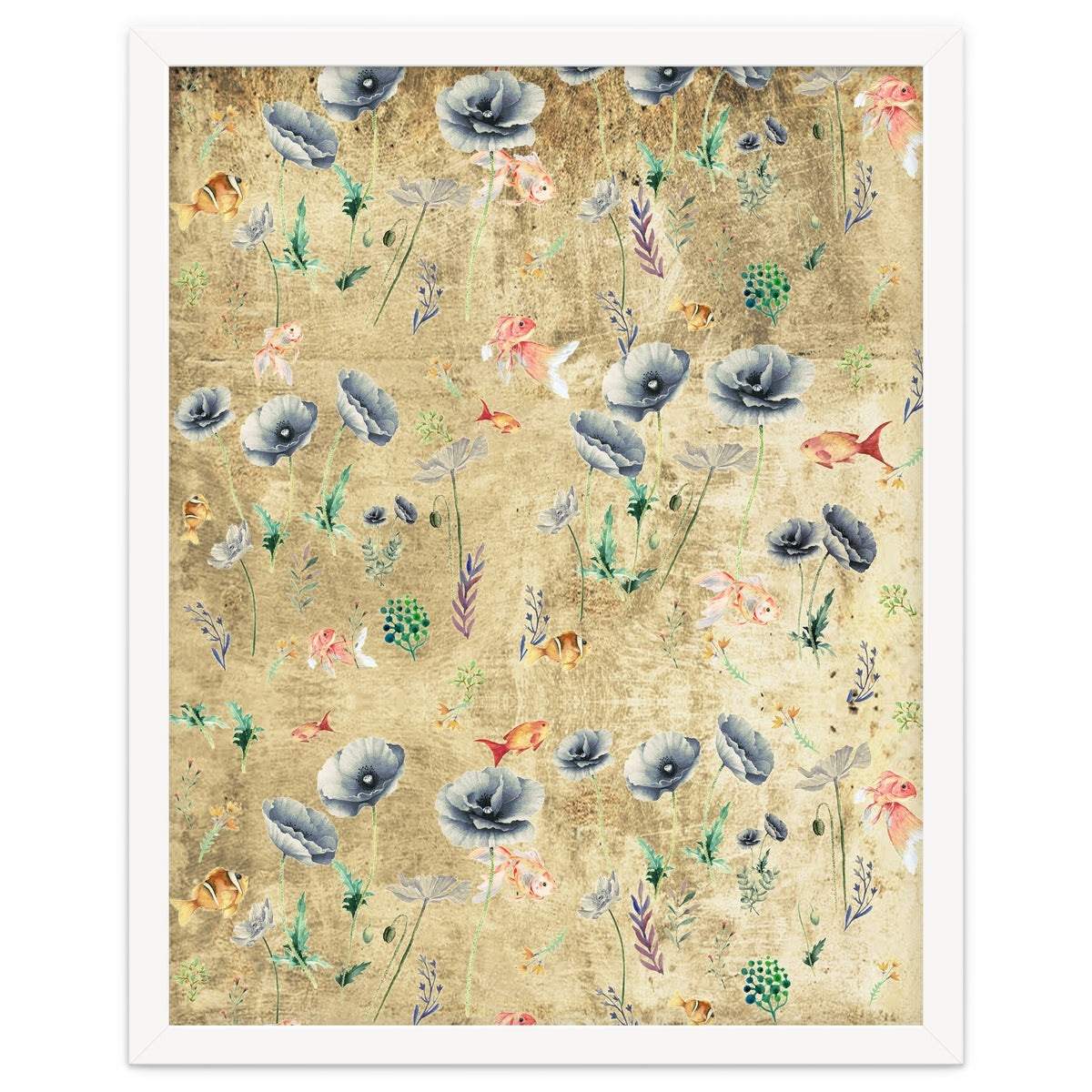 Fishes & Garden #Gold-plated