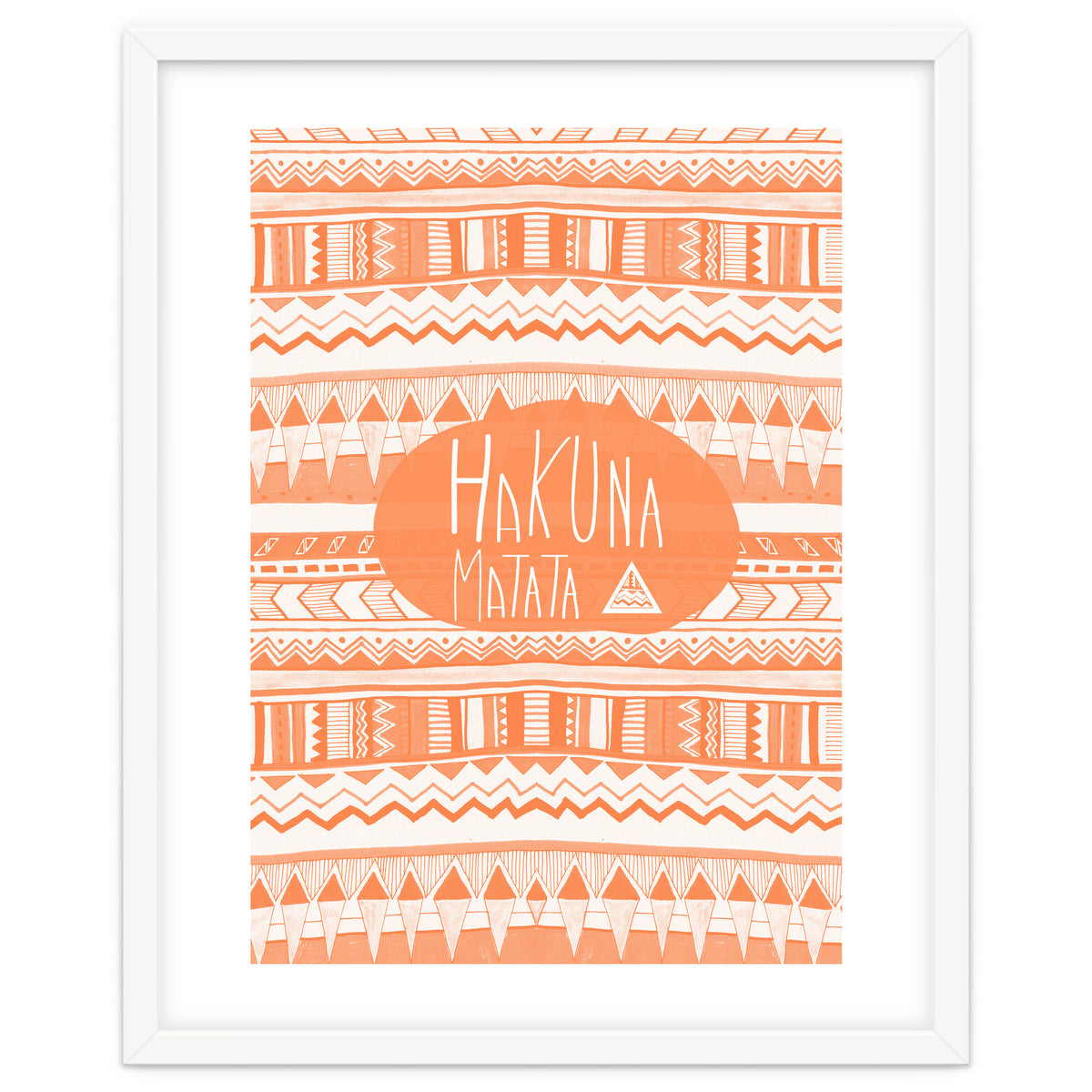 Hakuna Matata Orange Art Print