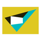 Geometric Shapes No. 39 - mustard & turquoise (Print Only) thumbnail