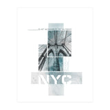NYC Brooklyn Bridge Details | turquoise marble (Print Only) thumbnail
