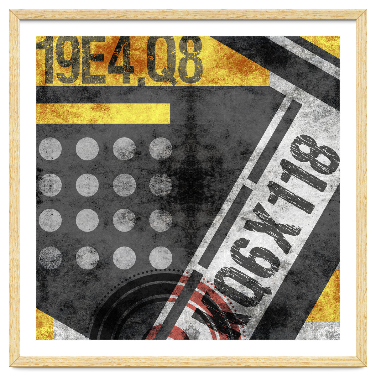 Abstract Industrial Black And Yellow