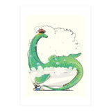 Loch Ness Monster in the Bath, Funny Bathroom Humour (Print Only) thumbnail