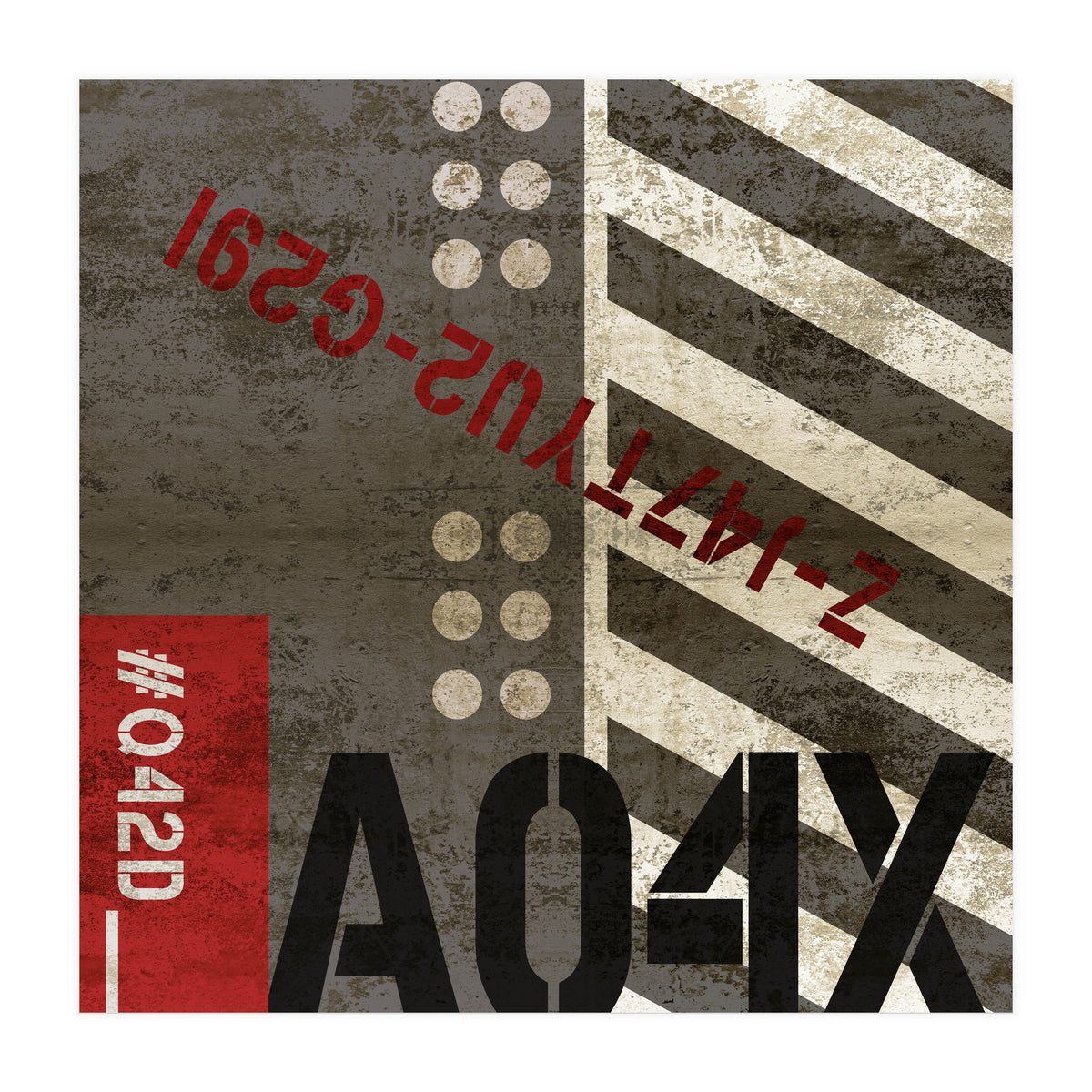 Abstract Industrial Grey Stripes (Print Only)