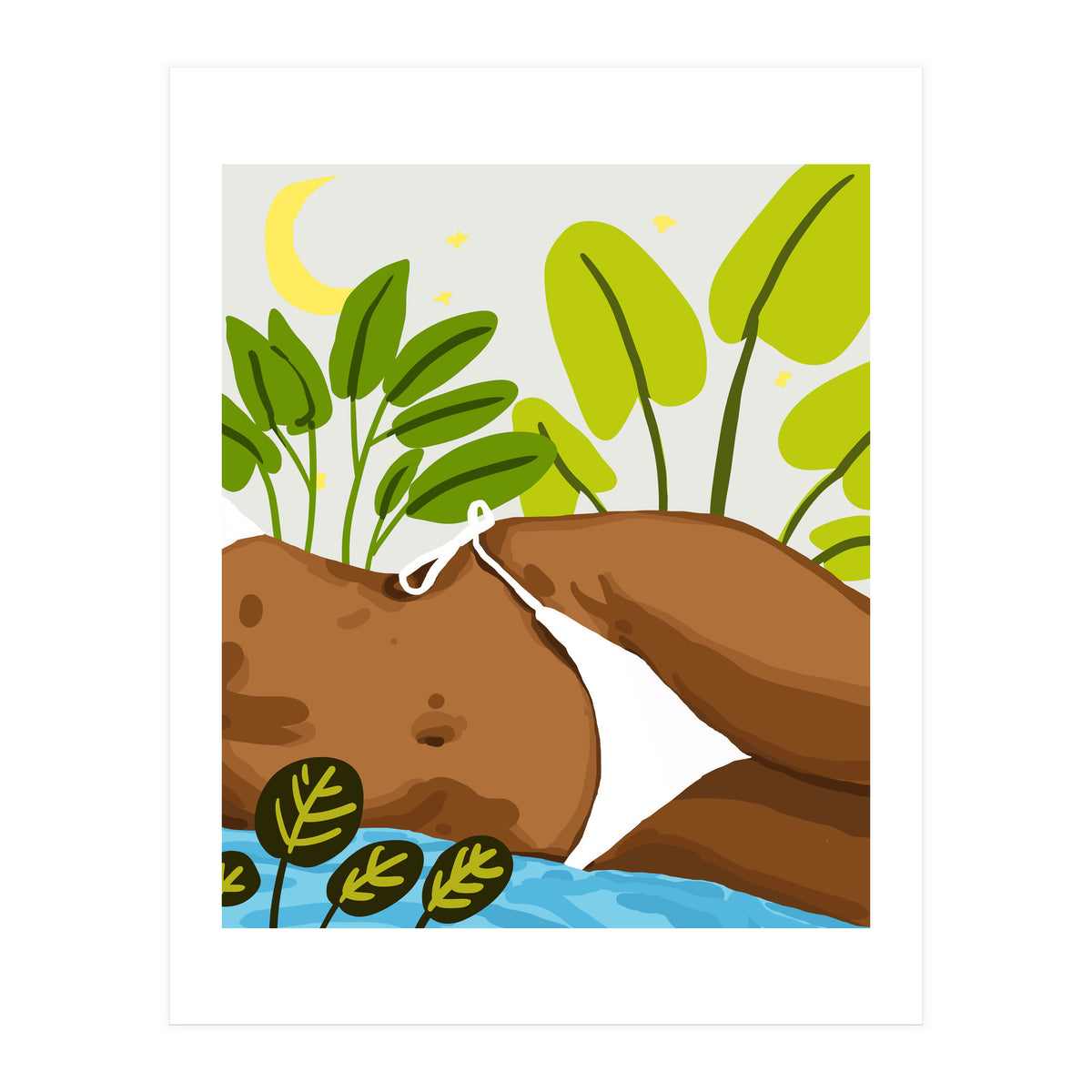 Is it Summer yet Modern Bohemian Black Woman, Bikini (Print Only)