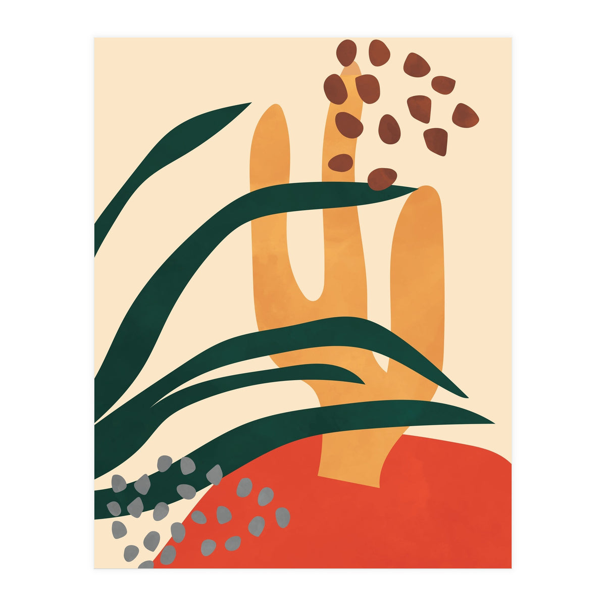 Abstract Scandi Botanical (Print Only)