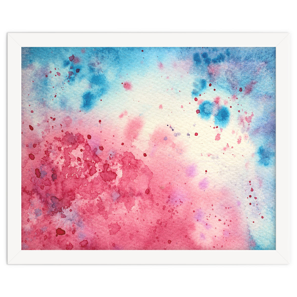 When pink meets blue || abstract watercolor