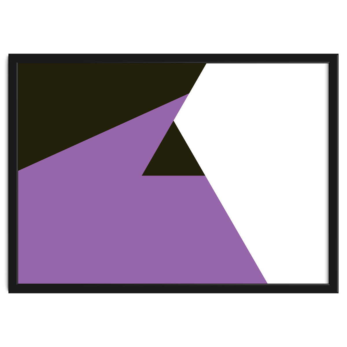 Geometric Shapes No. 80 - purple, black & white