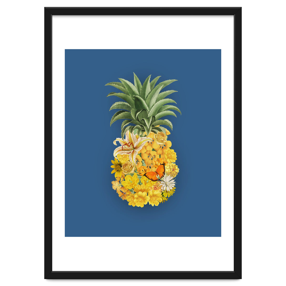 Pineapple Floral Blue